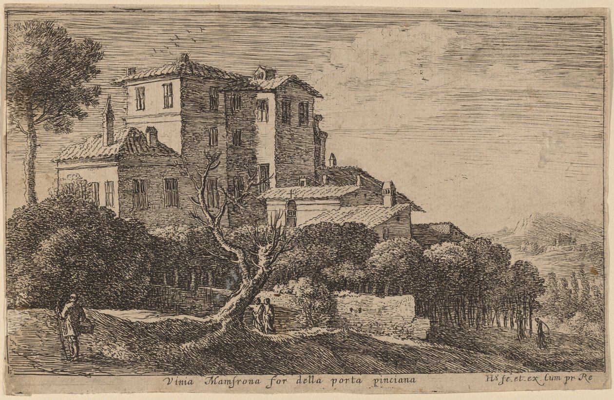 Vista del Vigneto della Villa Mamsrona da Herman van Swanevelt