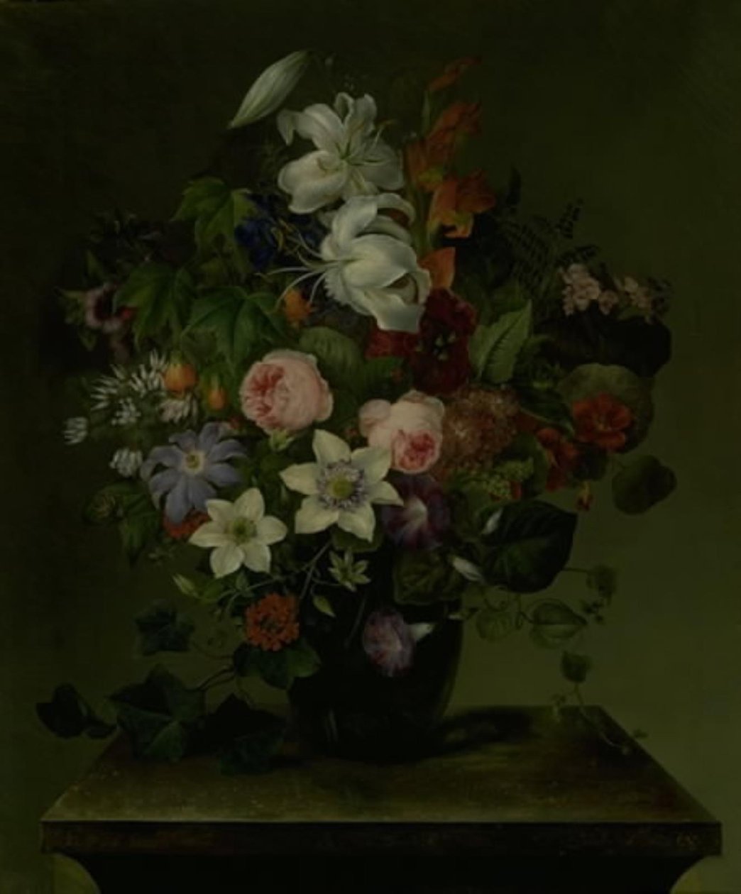 Bouquet di fiori con convolvolo e edera da Hermania Neergaard