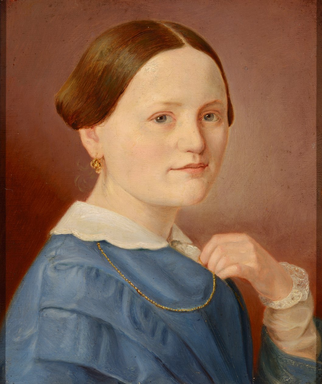 Ritratto di una signora con collana e abito leggero da Hermann Eduard Hartmann