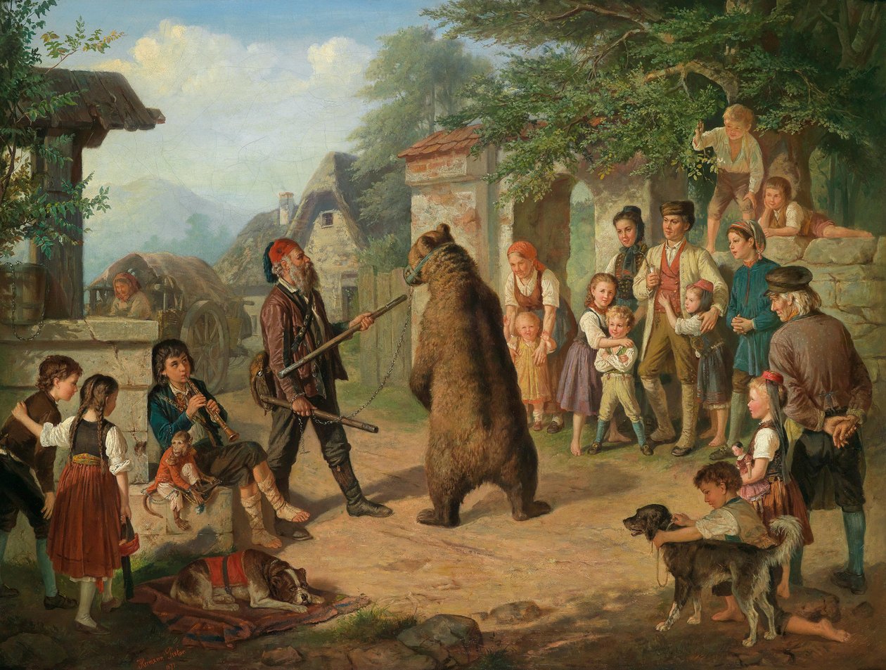 Circo itinerante in un villaggio da Hermann Pistor