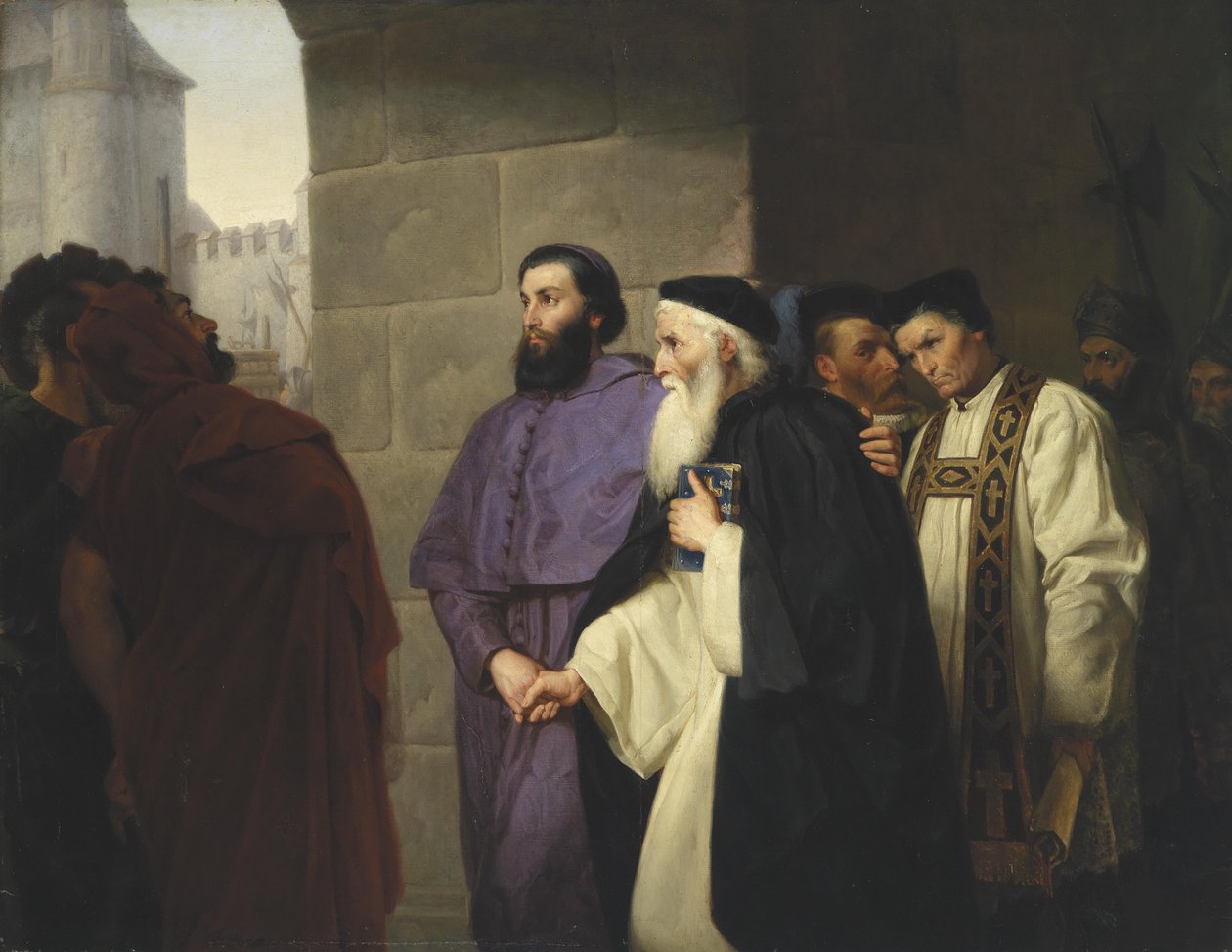 Hugh Latimer e Nicholas Ridley sulla strada verso il rogo da Hermann Schweder