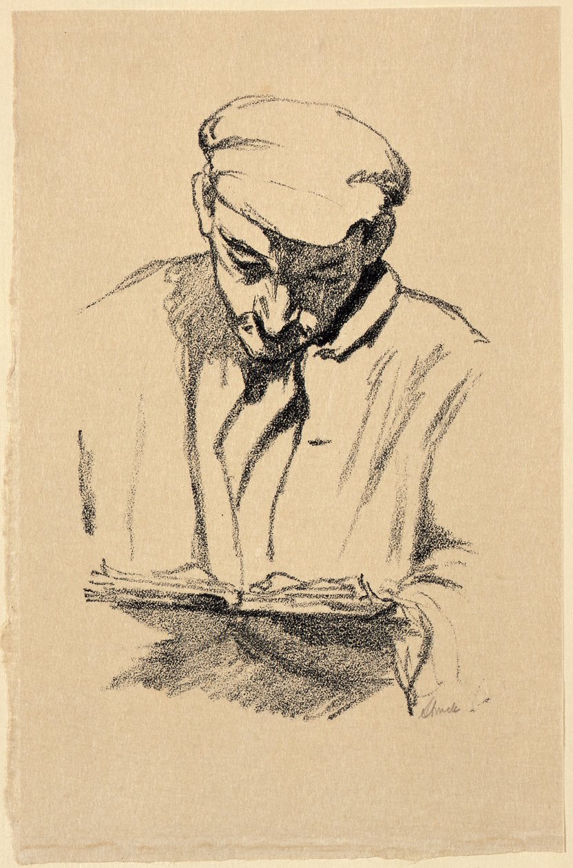 Giovane in preghiera da Hermann Struck