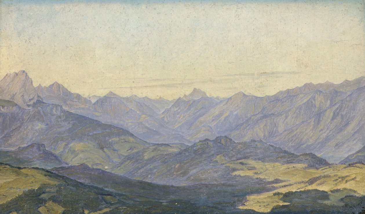 Valle di montagna in Oberbayern, 1829 da Hermann Kauffmann