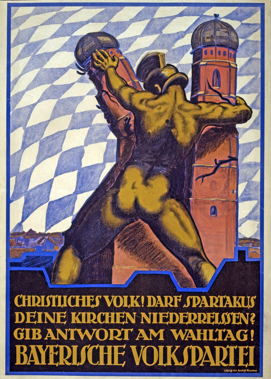 Manifesto elettorale per il Partito Popolare Bavarese da Hermann Keimel