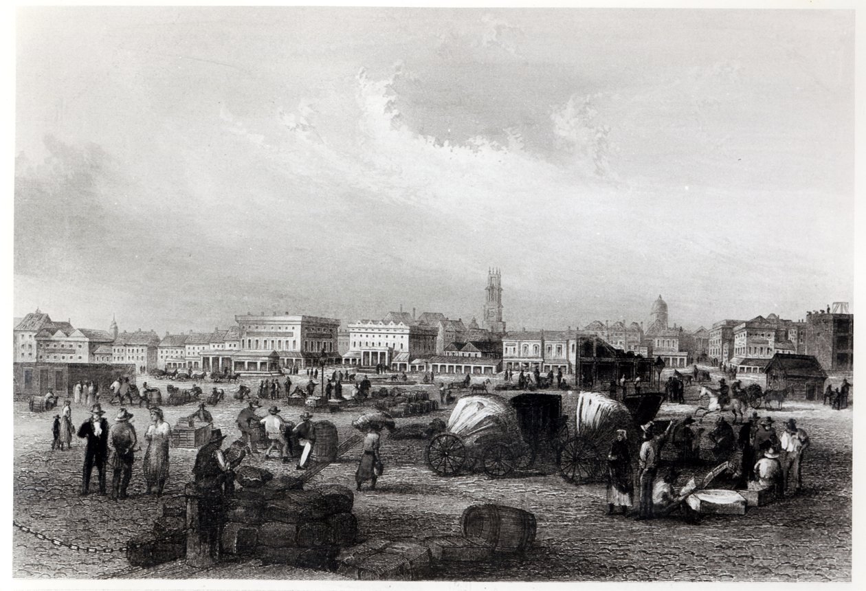 Al Molo Levee a New Orleans, c.1840 da Hermann Meyer
