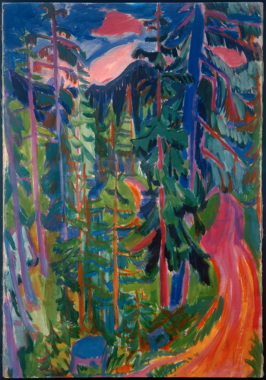 Paesaggio forestale vicino a Davos da Hermann Scherer