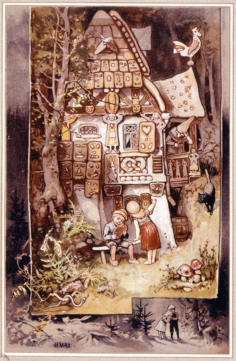 Hansel e Gretel, racconto dei Grimm - illustrazione di Hermann Vogel da Hermann Vogel