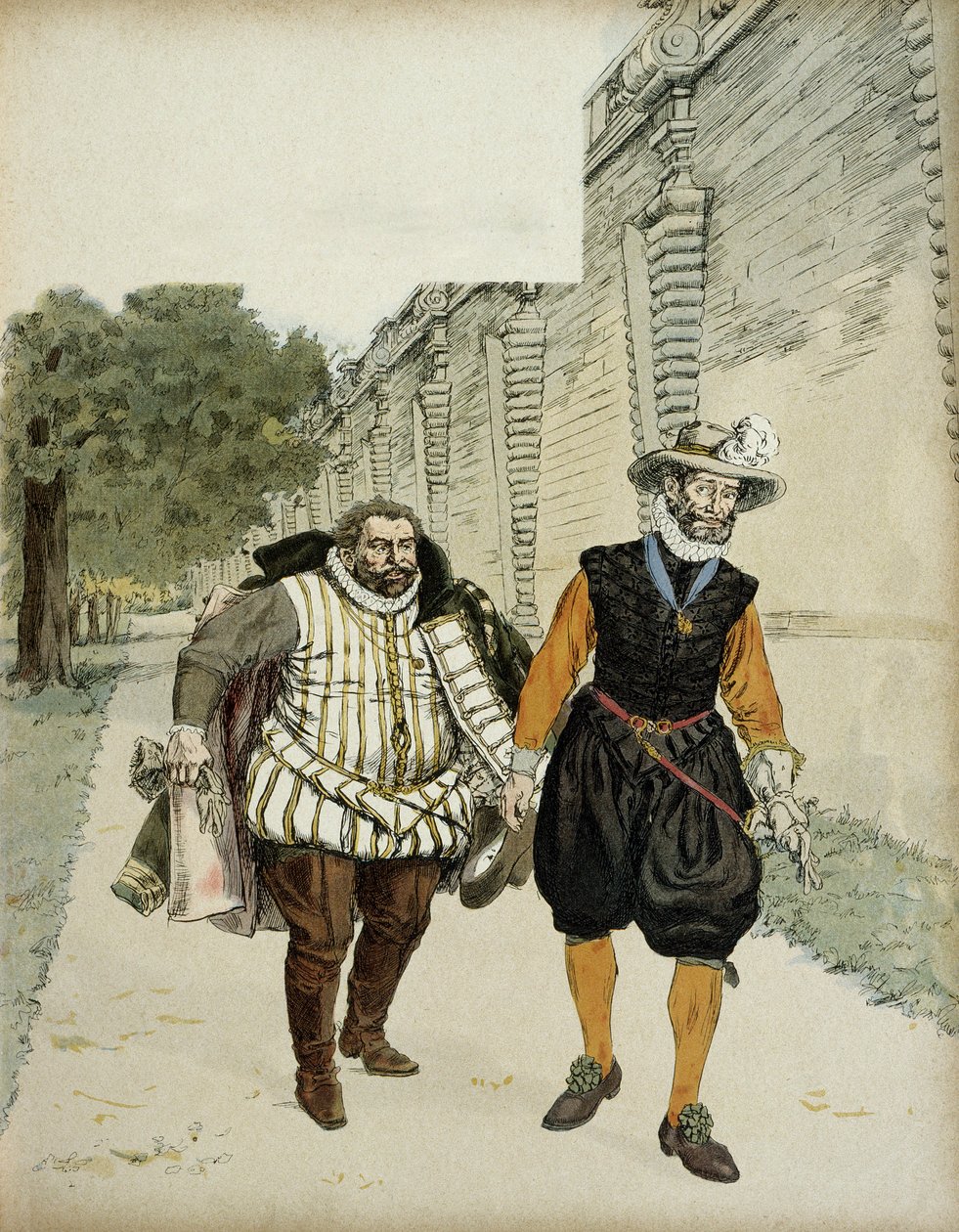 Enrico IV e Carlo di Lorena, Duca di Mayenne (prima intervista di riconciliazione) da Hermann Vogel