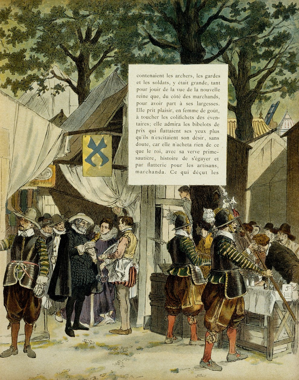 Enrico IV (1553-1610) alla fiera di Saint Germain, dopo il suo matrimonio, 16 dicembre da Hermann Vogel