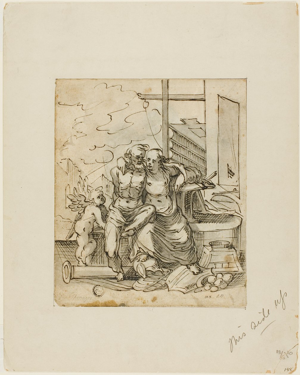 Venere nella fucina di Vulcano (recto); Geometria (verso) da Hermann Weyer
