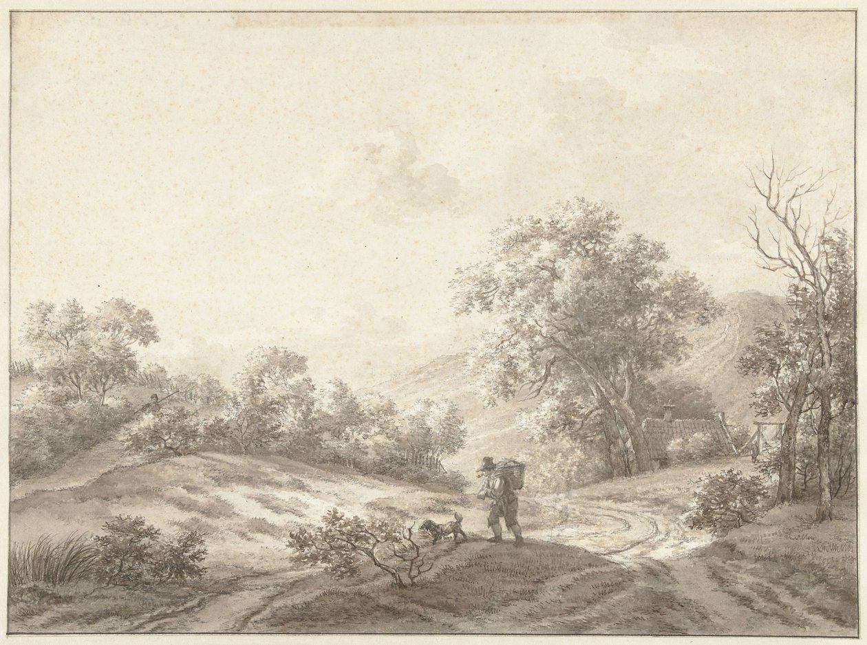 Paesaggio di dune vicino a Kraantje Lek sopra Haarlem da Hermanus van Brussel