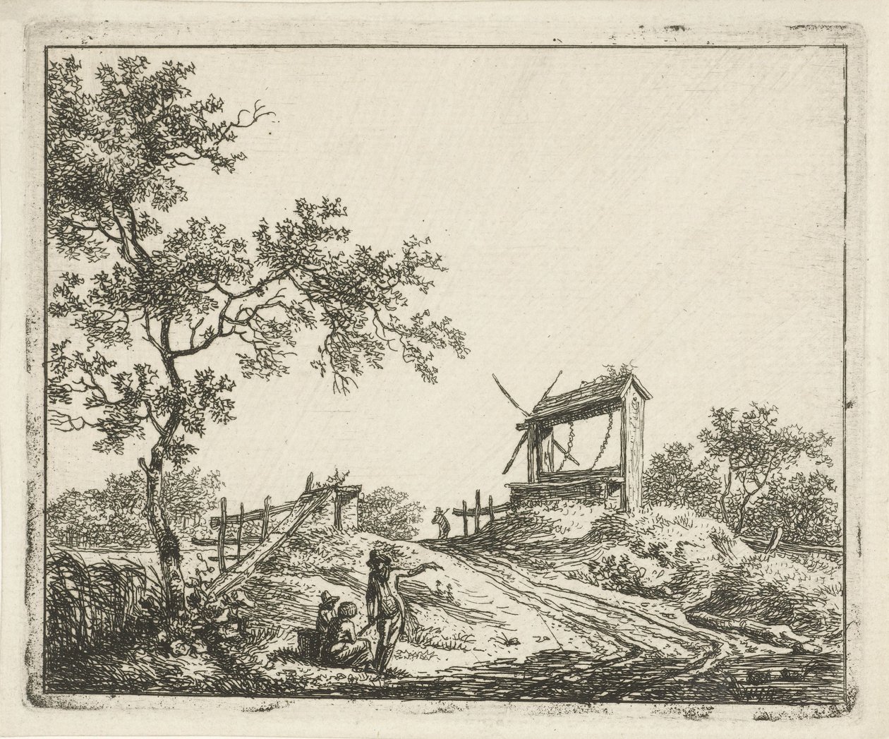 Paesaggio con pozzo da Hermanus Fock