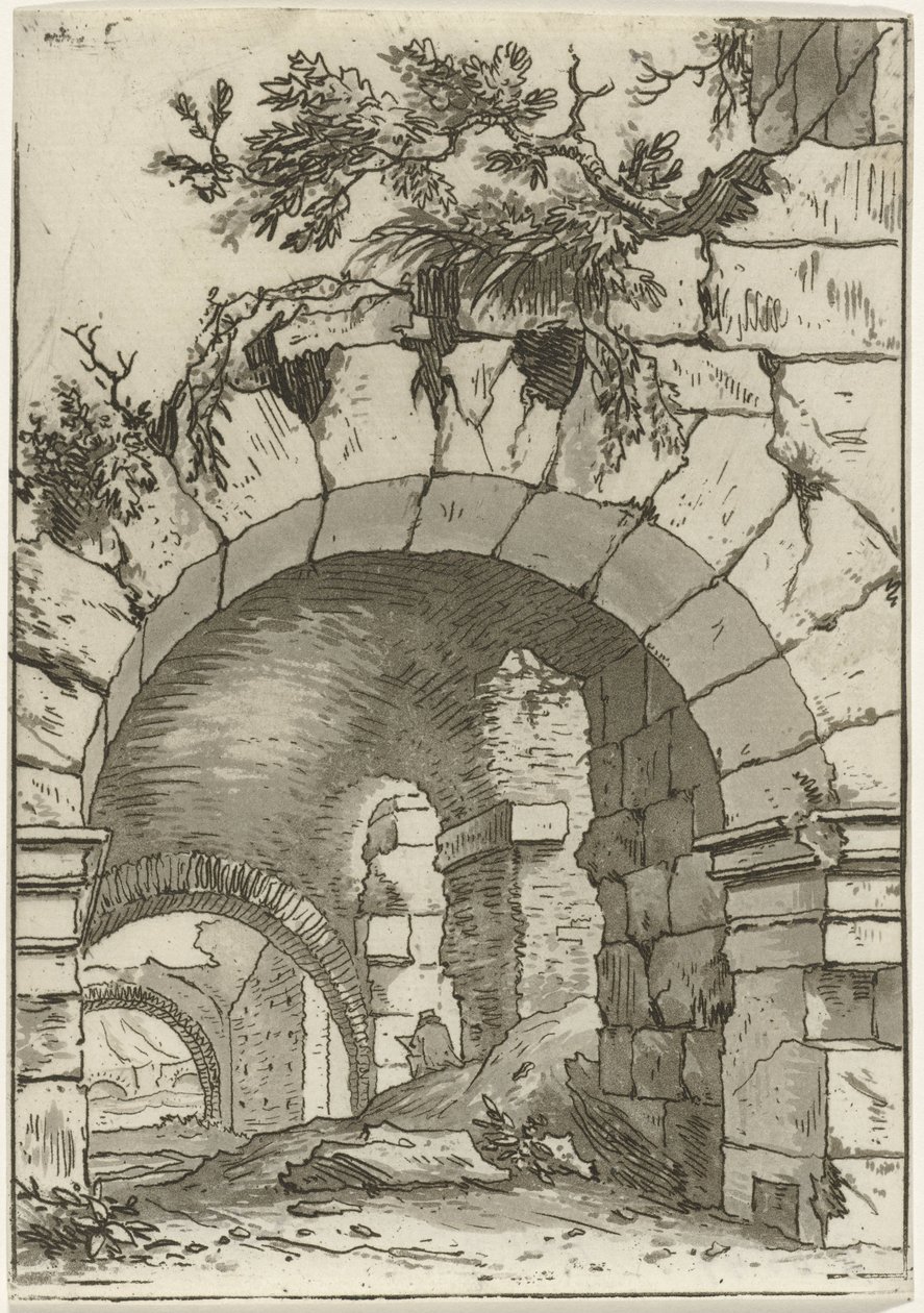 Disegnatore nel Colosseo da Hermanus Fock