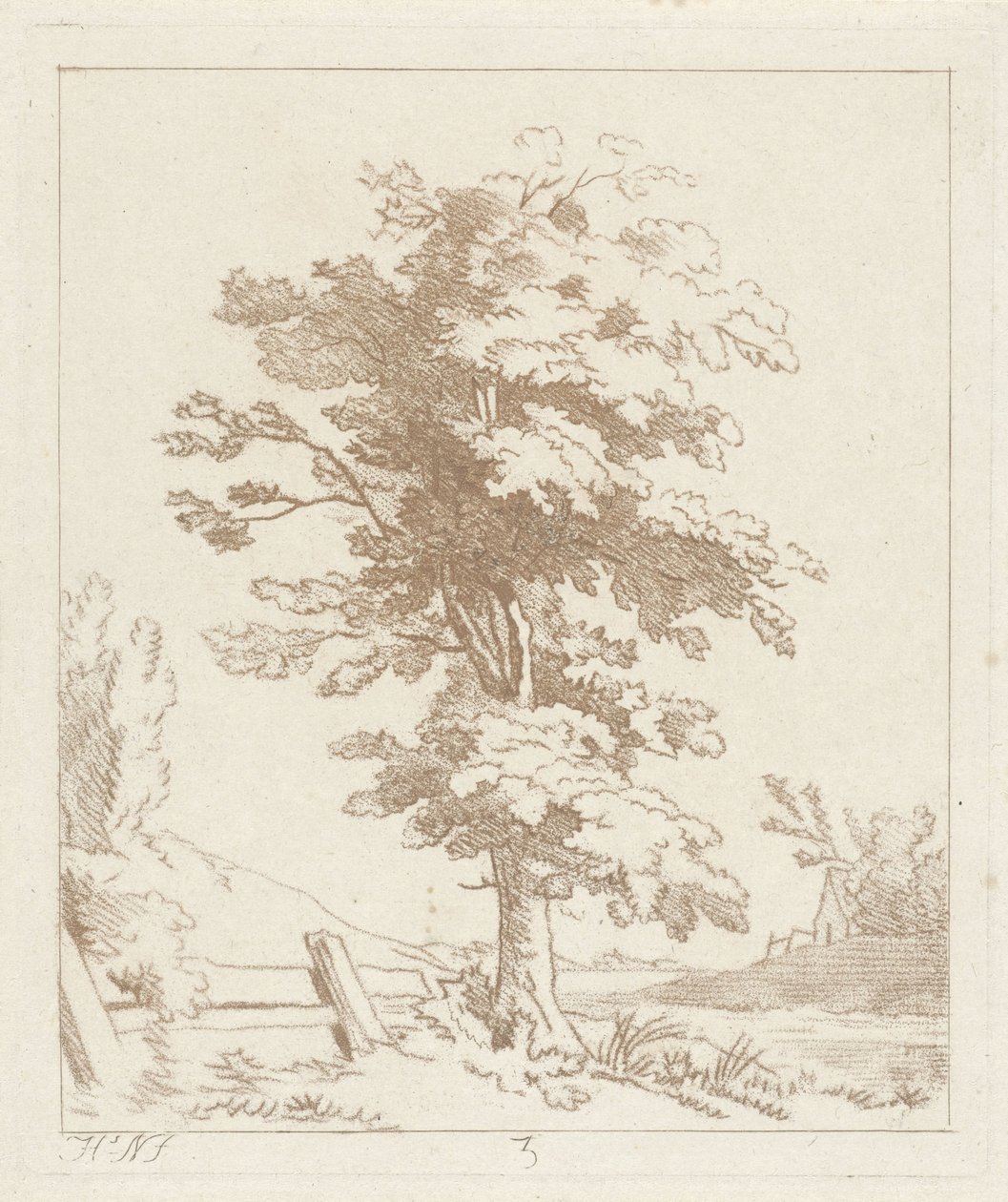 Albero in un paesaggio da Hermanus Numan