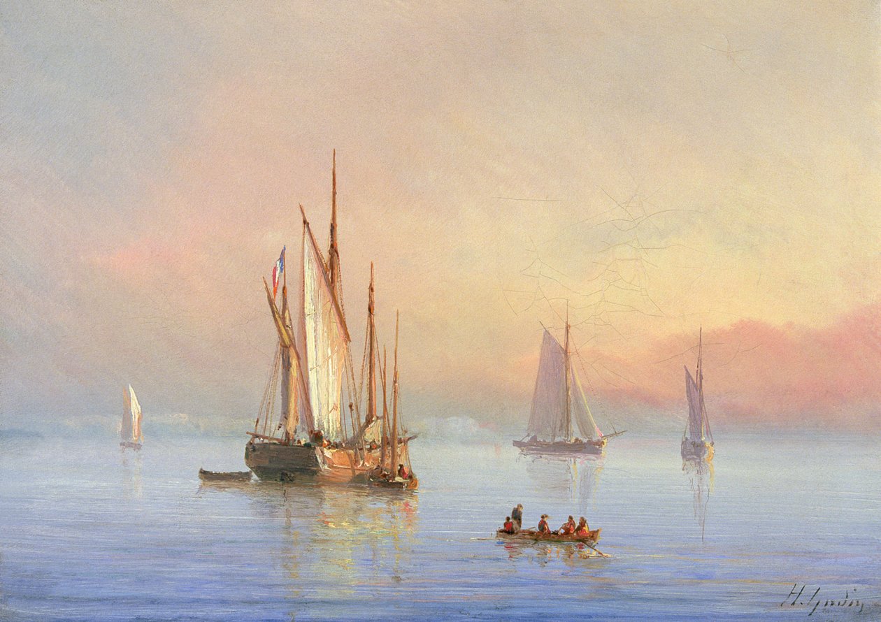 Navi in calma da Herminie or Henriette Gudin