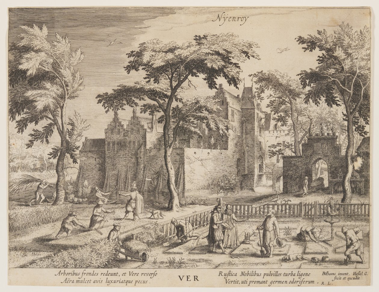 Nyenroy - Primavera, da Le stagioni, veduta dei castelli nei dintorni di Amsterdam da Hessel Gerritsz