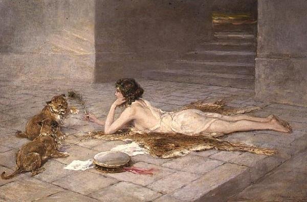 Stuzzicando i Cuccioli di Leone da Heywood Hardy