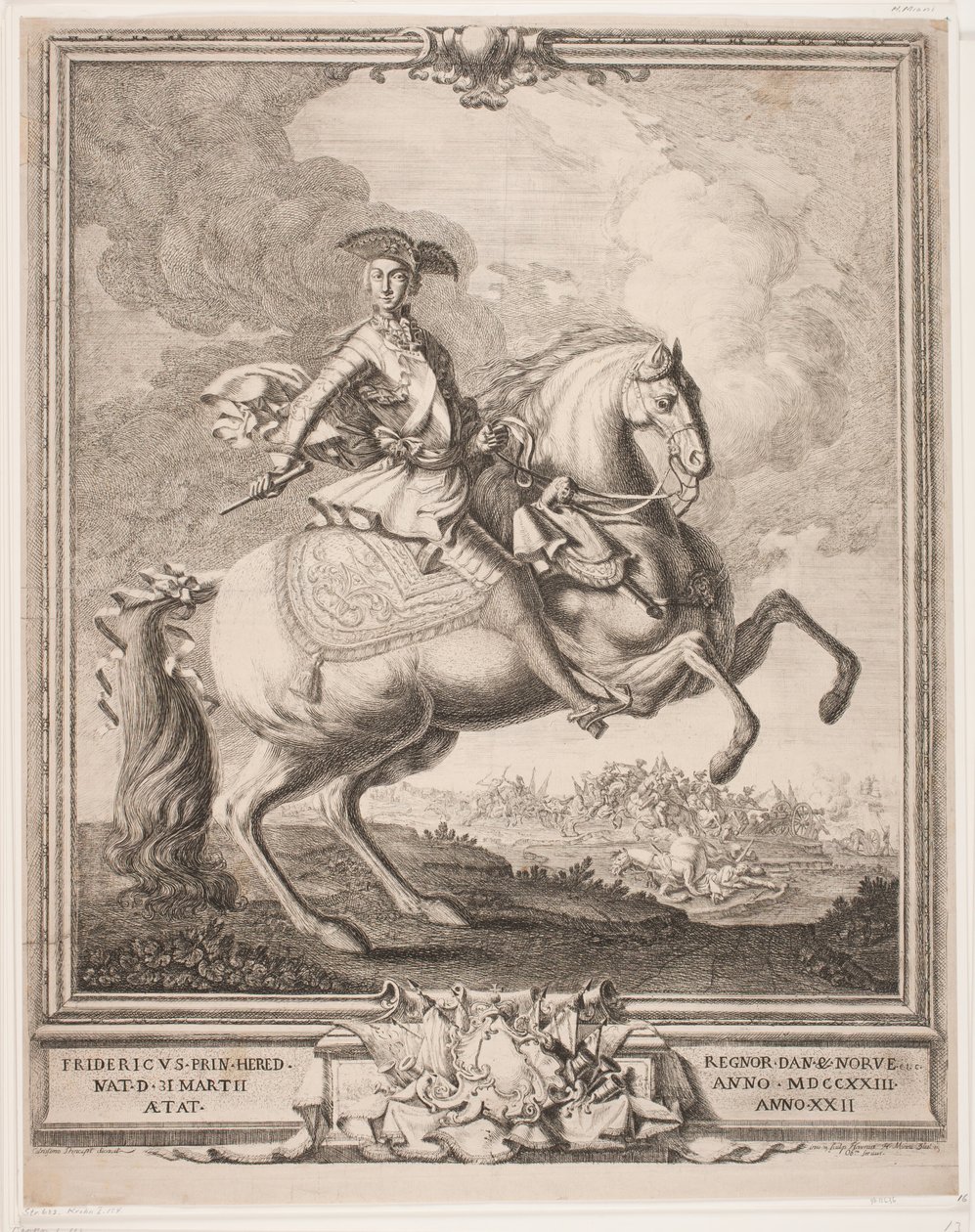 Federico V come principe ereditario a cavallo da Hieronimo Miani