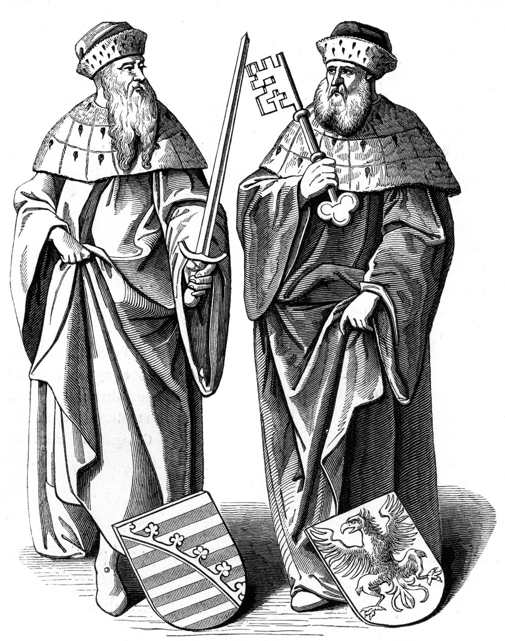 Il Duca di Sassonia e il Marchese di Brandeburgo, XVI secolo 1849 da Hieronymous Wierix