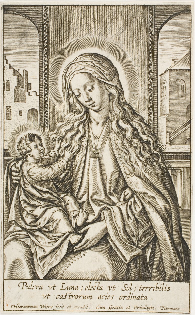 La Vergine e il Bambino da Hieronymous Wierix