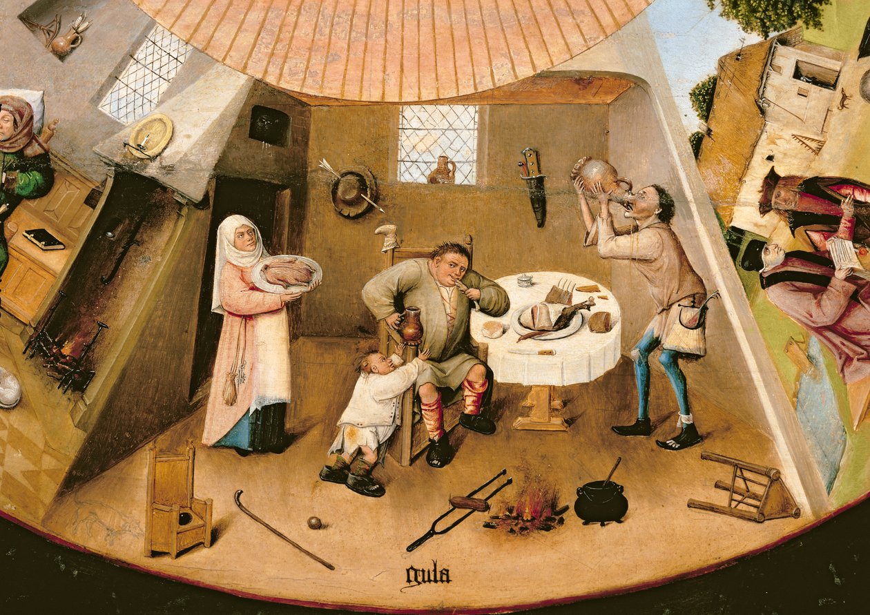 Gola, dettaglio dalla Tavola dei sette peccati capitali e delle quattro ultime cose, c.1480 da Hieronymus Bosch