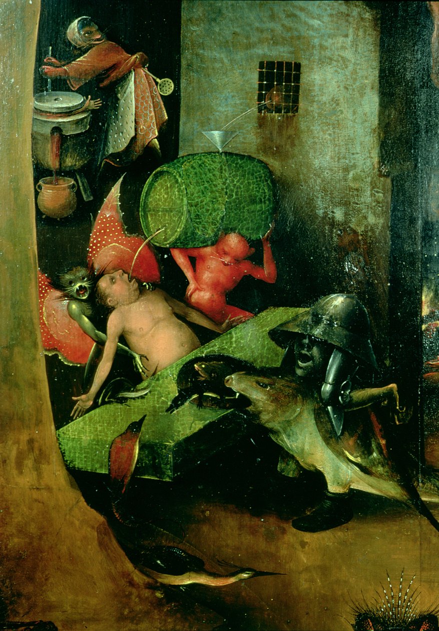 Il Giudizio Universale (Altare): Dettaglio della botte da Hieronymus Bosch