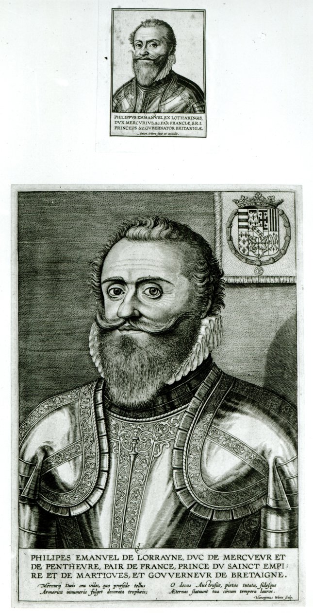 Ritratto di Philippe-Emmanuel de Lorraine, Duca di Mercoeur (1558-1602) da Hieronymus or Jerome Wierix
