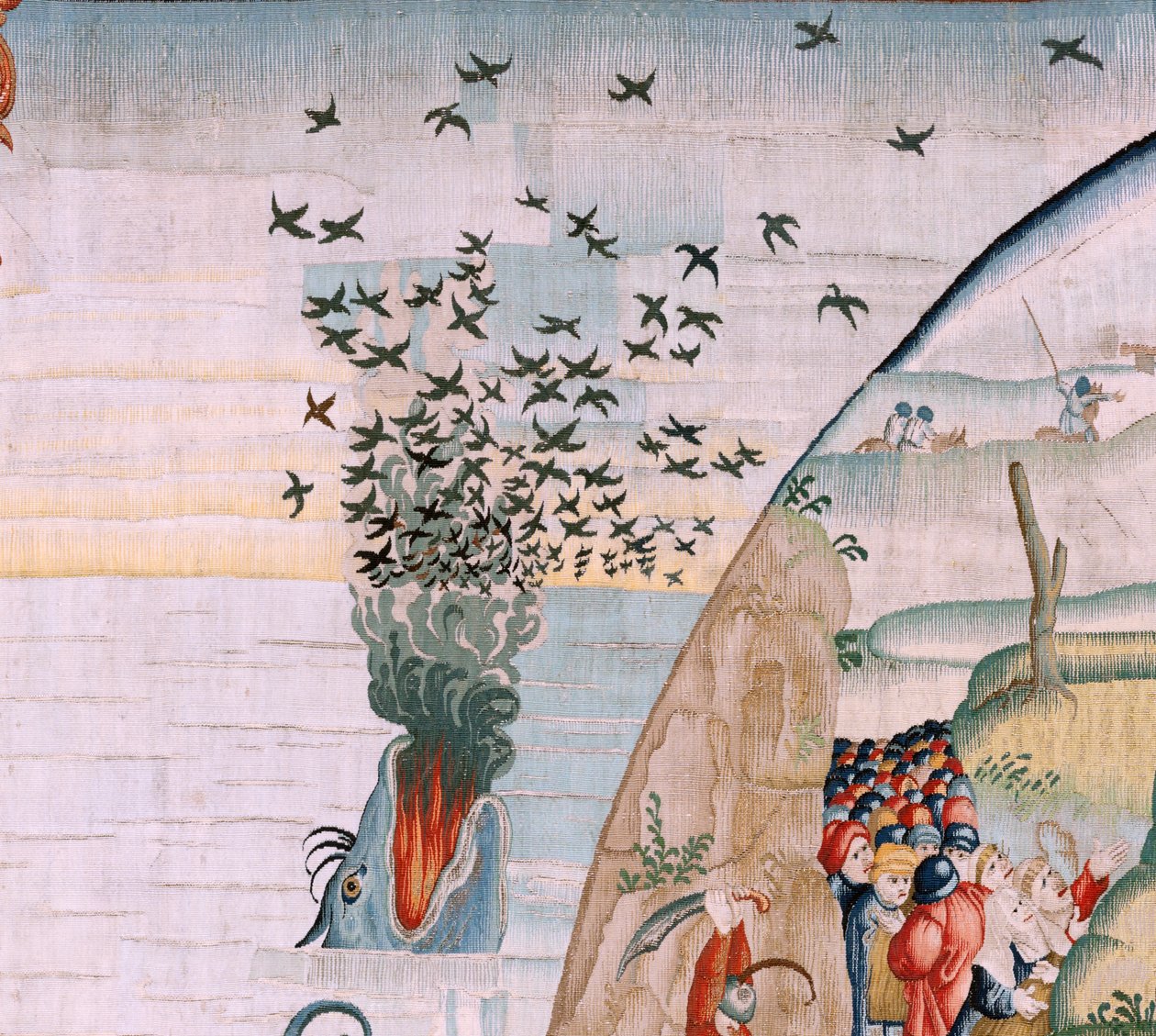 Serie Quattro arazzi dopo Hieronymus Bosch. Tribolazioni della vita umana. Terzo arazzo della serie. Ispirato dall