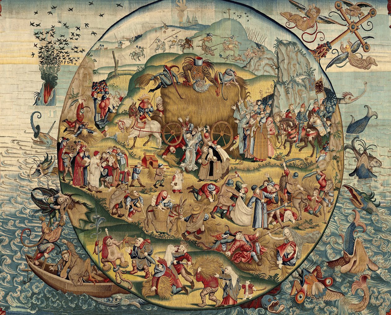 Arazzo ispirato al lavoro di Hieronymus Bosch, c.1560 da Hieronymus (after) Bosch