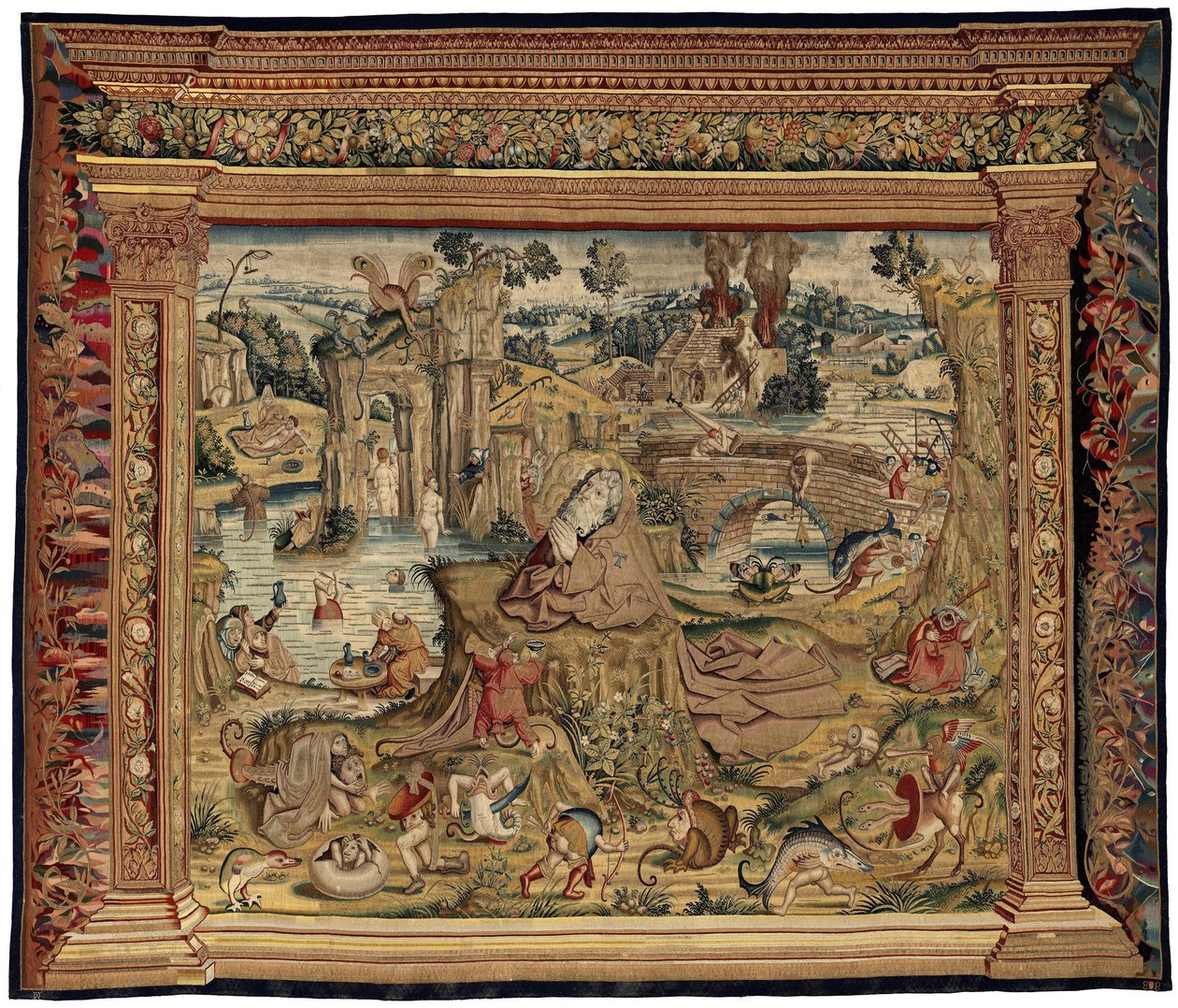 Arazzo ispirato al lavoro di Hieronymus Bosch, c.1560 da Hieronymus (after) Bosch