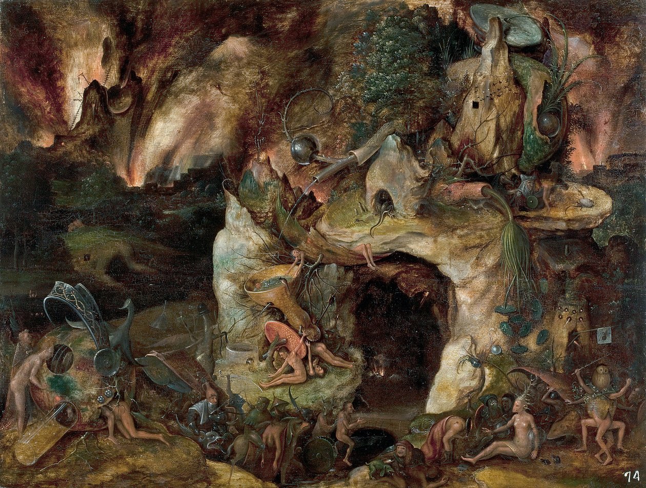Paesaggio infernale da Hieronymus (school of) Bosch