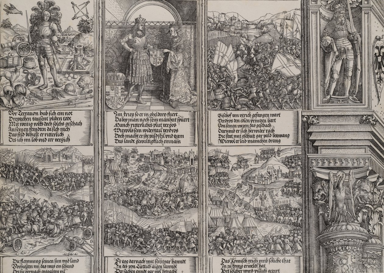 Il fidanzamento di Maria di Borgogna, Giovane Massimiliano, La lotta per la successione borgognona, 1515 da Hieronymus Andreae