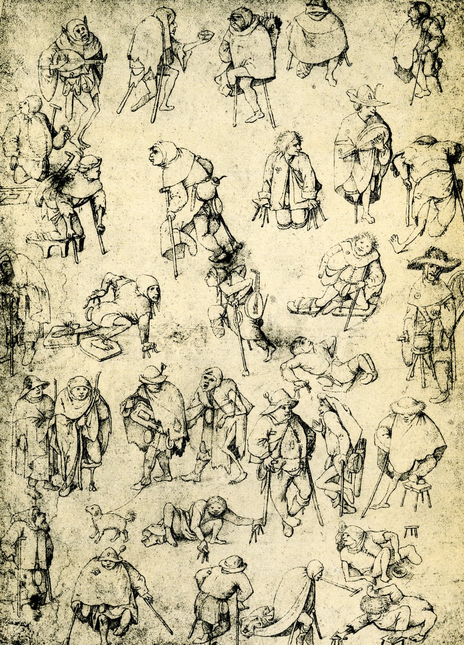 Zoppi, mendicanti e musicisti mendicanti da Hieronymus Bosch