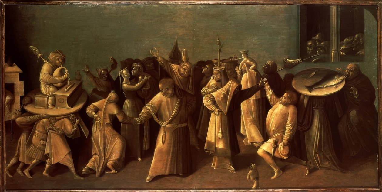 La lotta del Carnevale con la Quaresima da Hieronymus Bosch