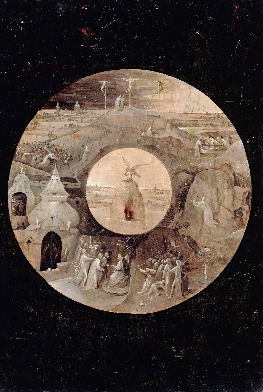 San Giovanni Evangelista a Patmos (retro). La Passione di Cristo, c. 1505 da Hieronymus Bosch