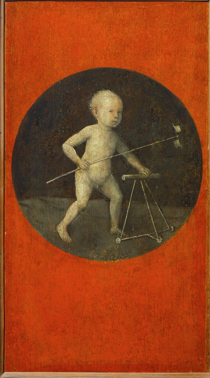 Bambino con mulino a vento, Tondo, 1490 circa (olio su tavola) da Hieronymus Bosch