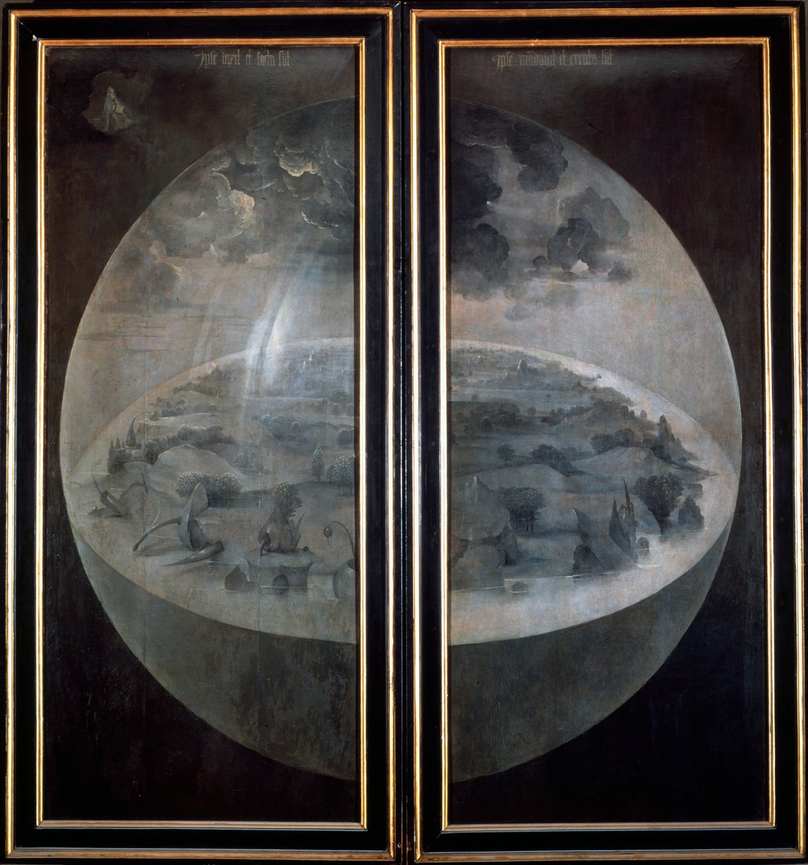 La Creazione del Mondo, porte chiuse del trittico Il Giardino delle Delizie, c1500 da Hieronymus Bosch