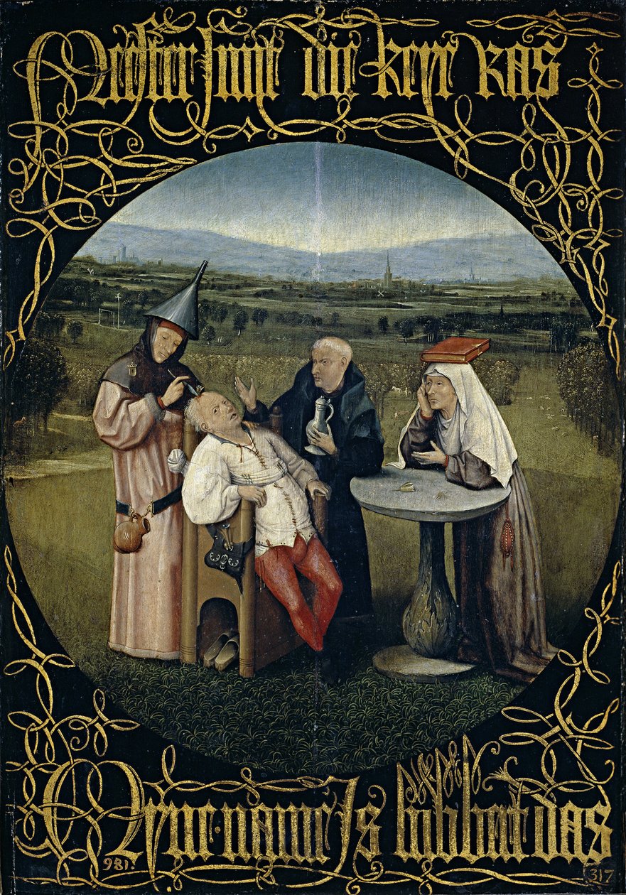 La cura della follia Estrazione della pietra della follia, tra il 1488 e il 1516 da Hieronymus Bosch