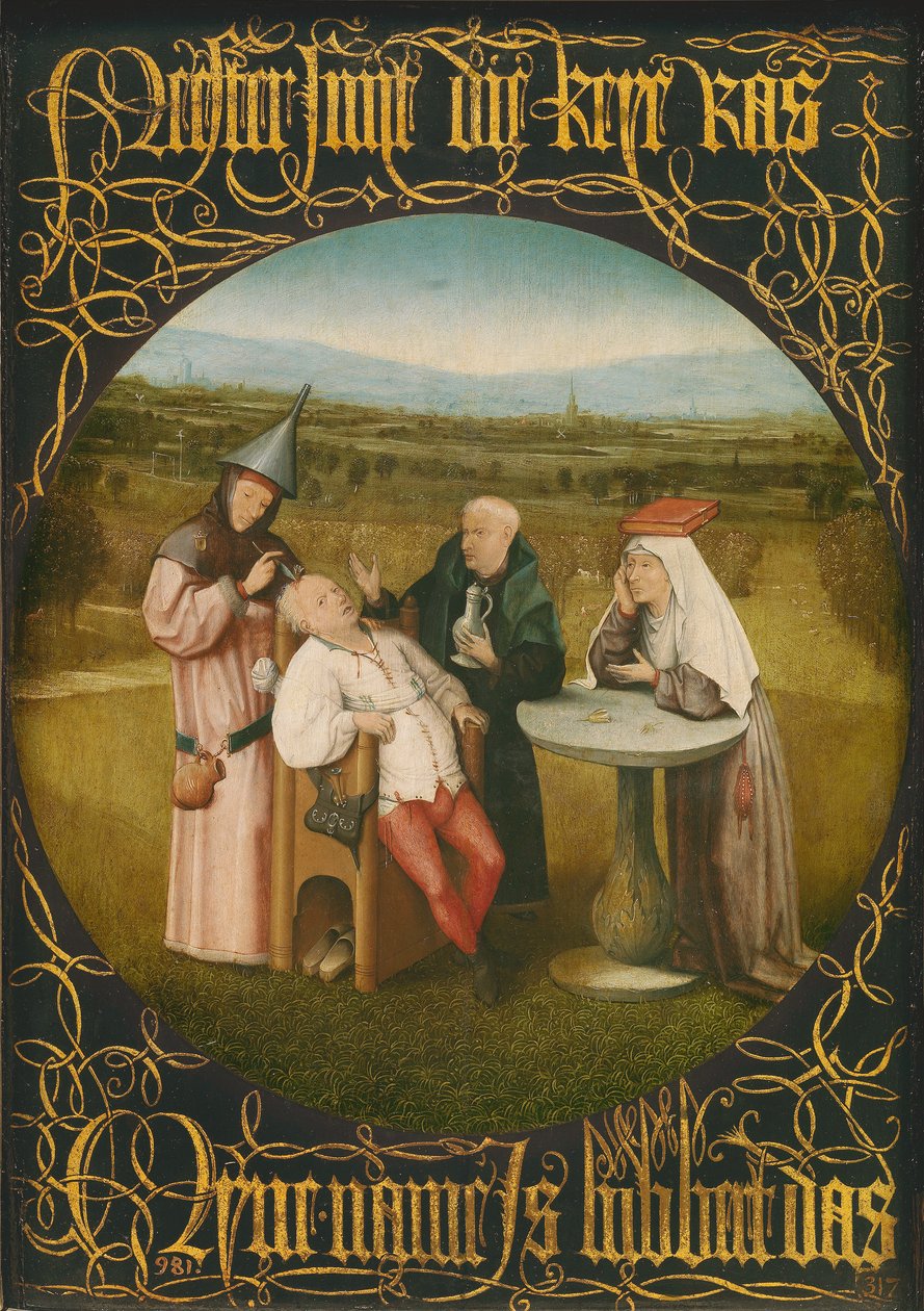 La cura della follia, c.1494 da Hieronymus Bosch