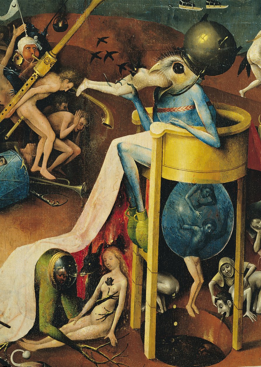 Il giardino delle delizie: Inferno, ala destra del trittico, dettaglio dell