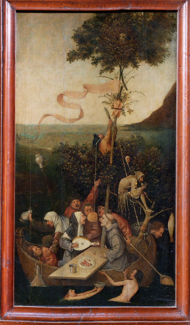 La nave dei folli, 1500 circa (dipinto su tavola) da Hieronymus Bosch