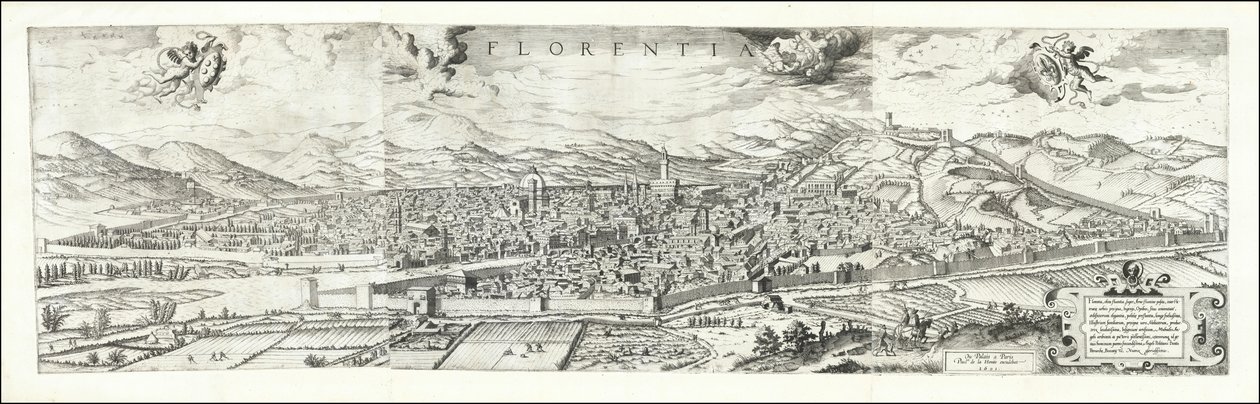 Veduta di Firenze del 1557 di Hieronymus Cock, pubblicata nel 1601 da Paul van der Houve da Hieronymus Cock