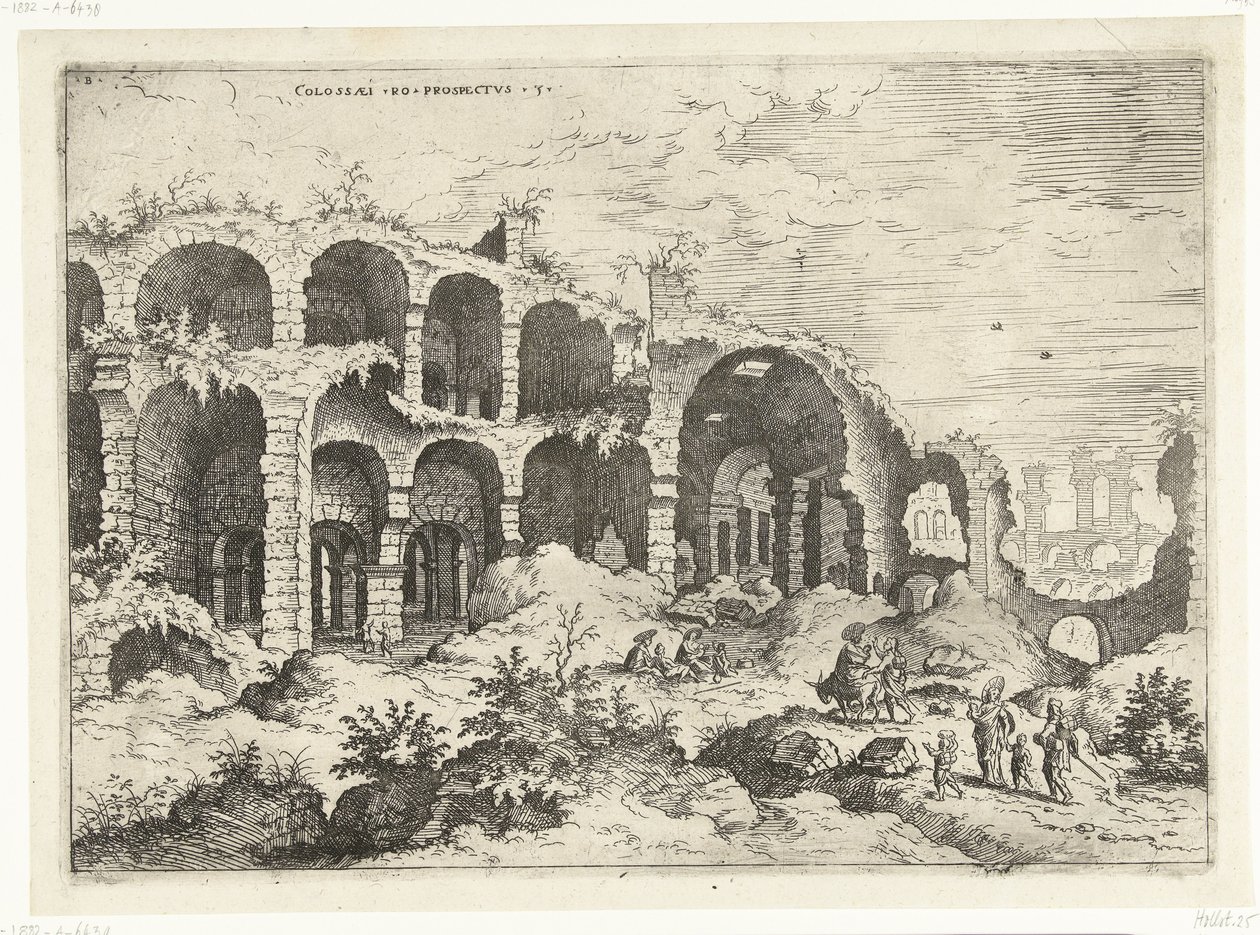 Terza vista del Colosseo a Roma da Hieronymus Cock