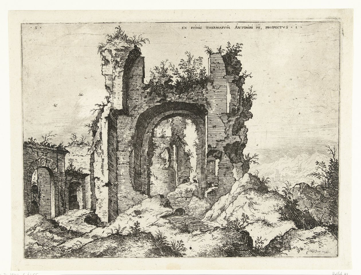 Prima veduta delle Terme di Caracalla da Hieronymus Cock