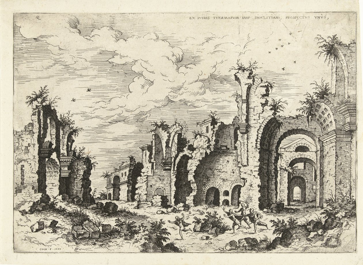 Veduta delle Terme di Diocleziano da Hieronymus Cock