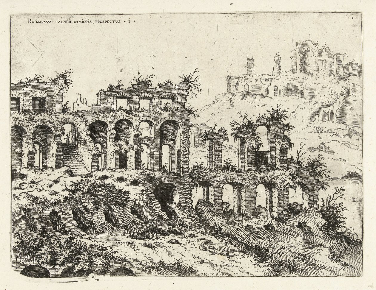 Veduta del Colosseo e del Palatino da Hieronymus Cock