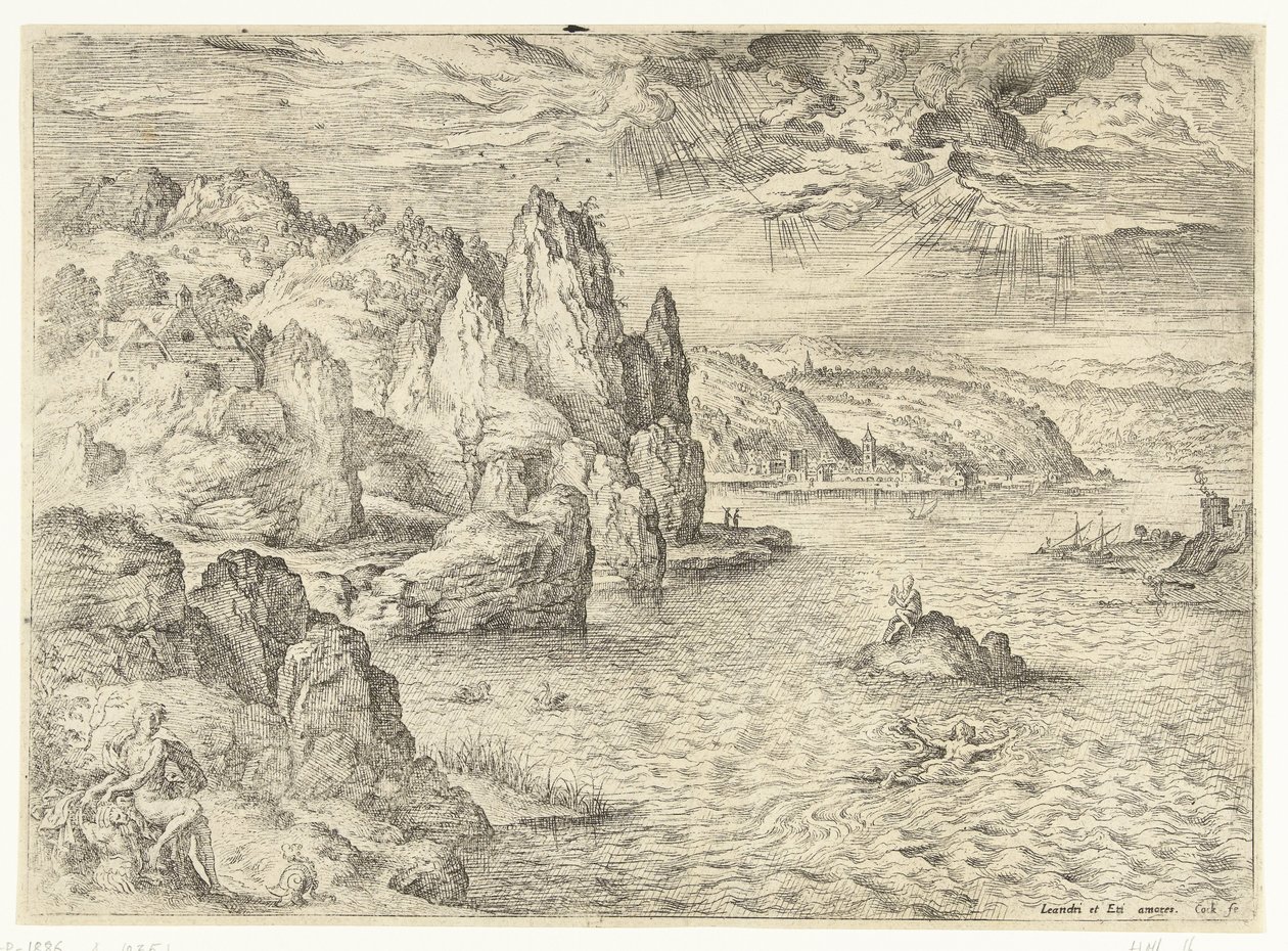 Ero e Leandro da Hieronymus Cock