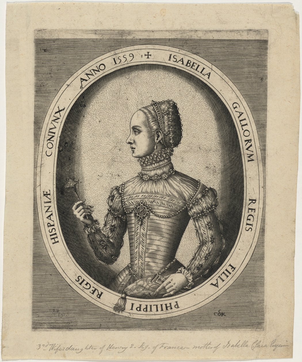 Isabella, terza moglie di Filippo II di Spagna da Hieronymus Cock