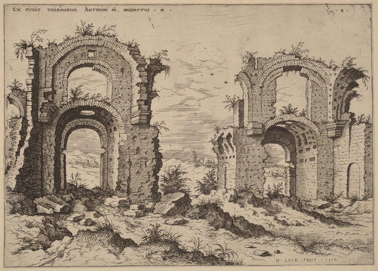 Seconda veduta delle Terme di Diocleziano da Hieronymus Cock