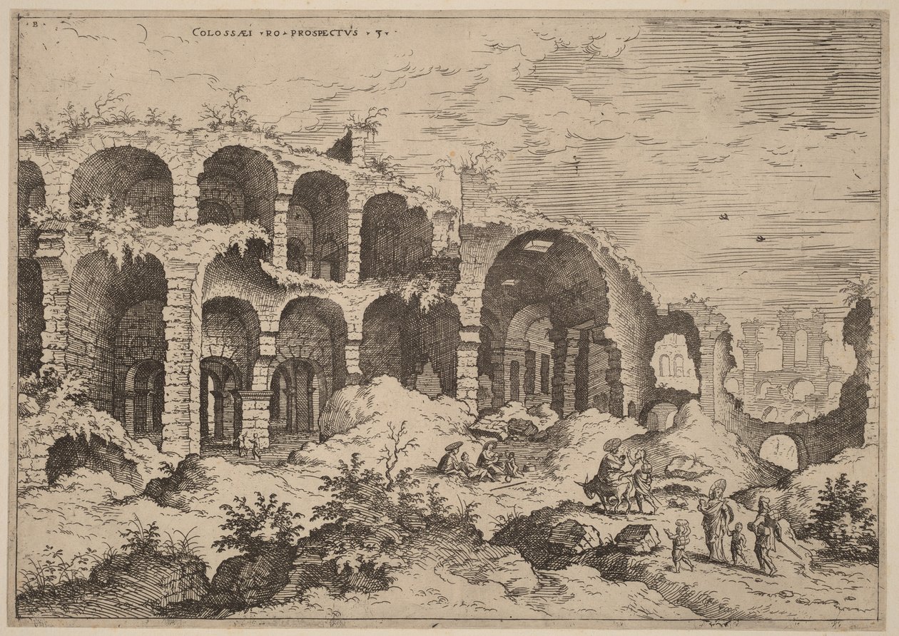 Terza veduta del Colosseo da Hieronymus Cock
